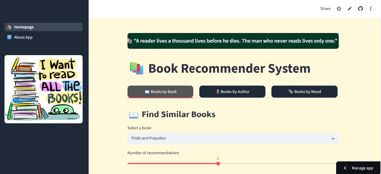 Book Recommender Application