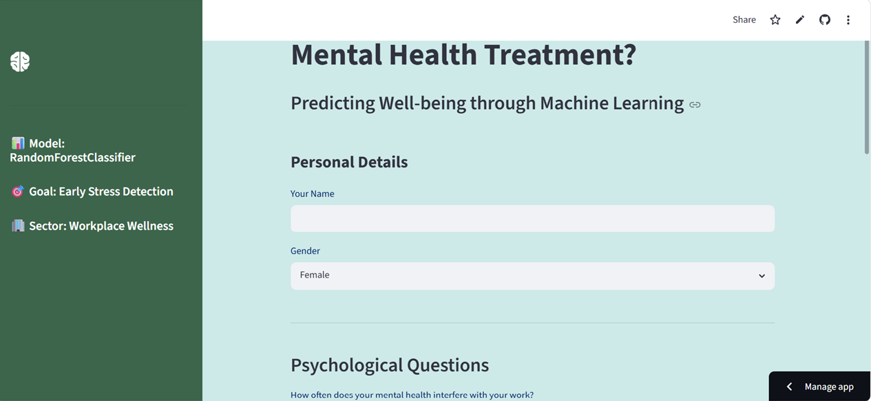 Mental Health ML Project
